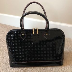 Arcadia black leather purse